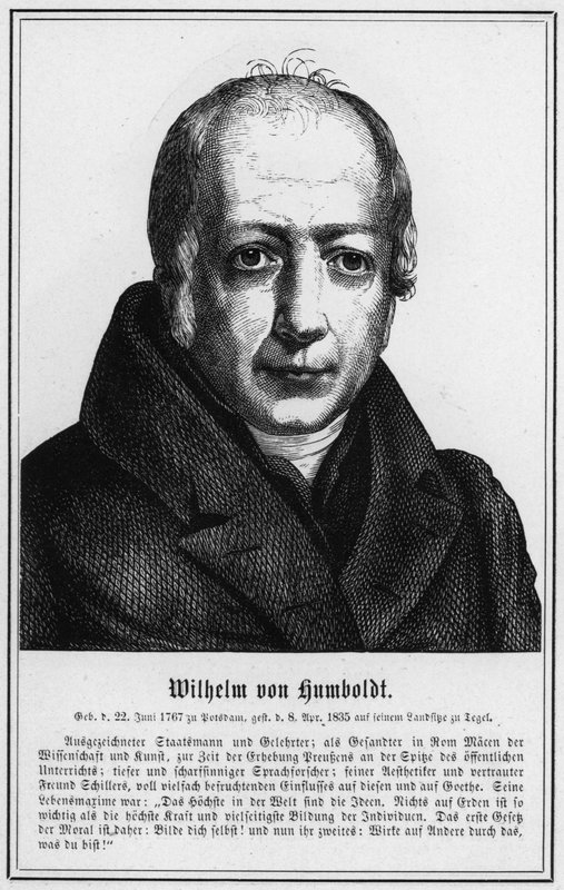 Wilhelm von Humboldt (gravür) by German School