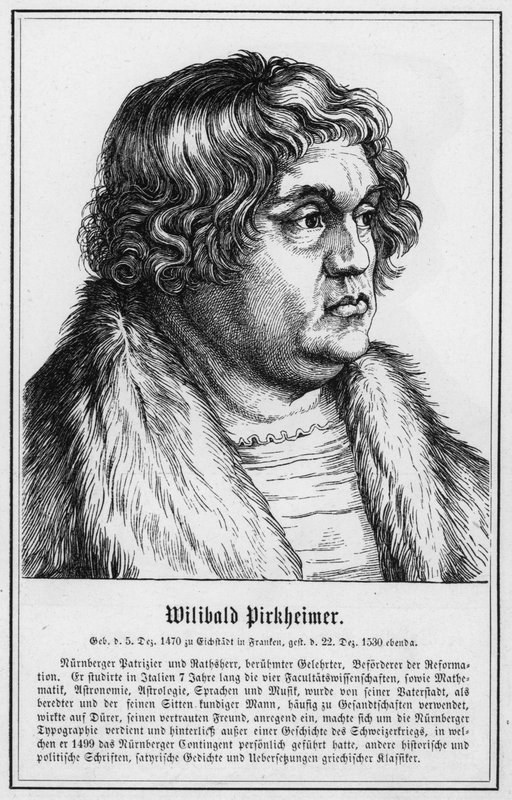 Wilibald Pirkheimer (gravür) by German School
