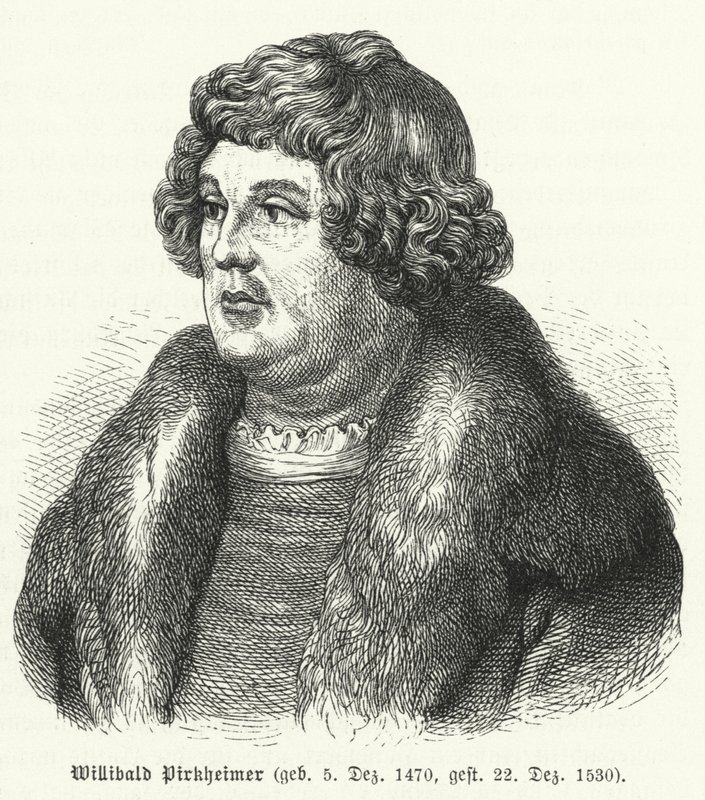 Willibald Pirckheimer, Alman Rönesans avukatı, yazar ve hümanist ve Albrecht Durer