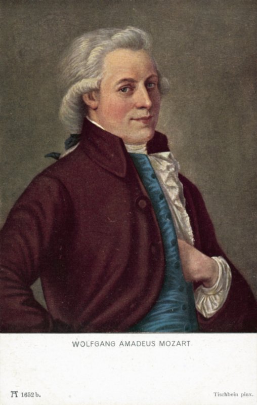 Wolfgang Amadeus Mozart (renkli taş) by German School