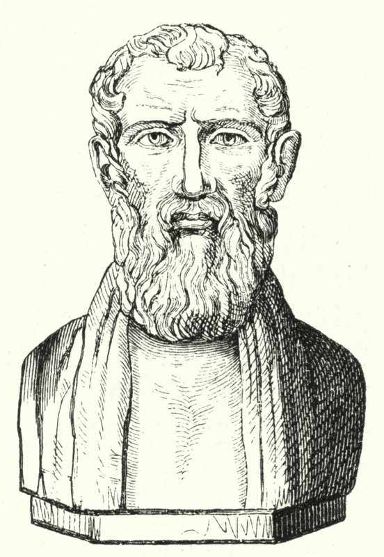 Citium Zeno, Antik Yunan filozofu (gravür) by German School