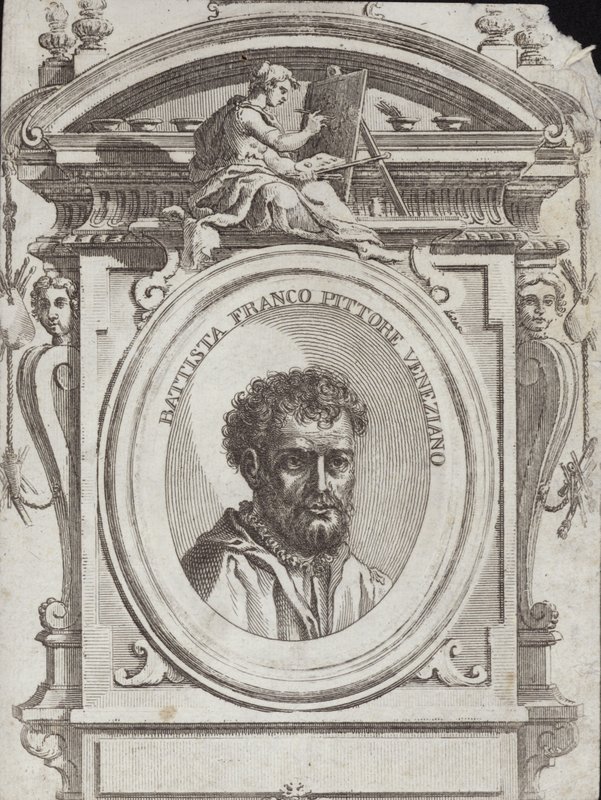 Battista Franco Veneziano, İtalyan sanatçı Giovanni Battista Franco olarak doğdu. Gravür Giorgio Vasari by Giorgio Vasari