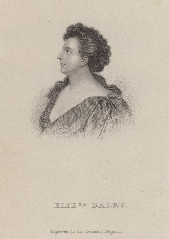 Elizabeth Barry, İngiliz aktris (gravür) by Godfrey (after) Kneller