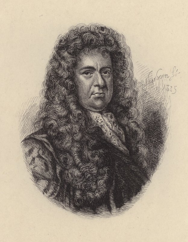 Samuel Pepys, İngiliz politikacı ve günlük yazarı (gravür) by Godfrey (after) Kneller