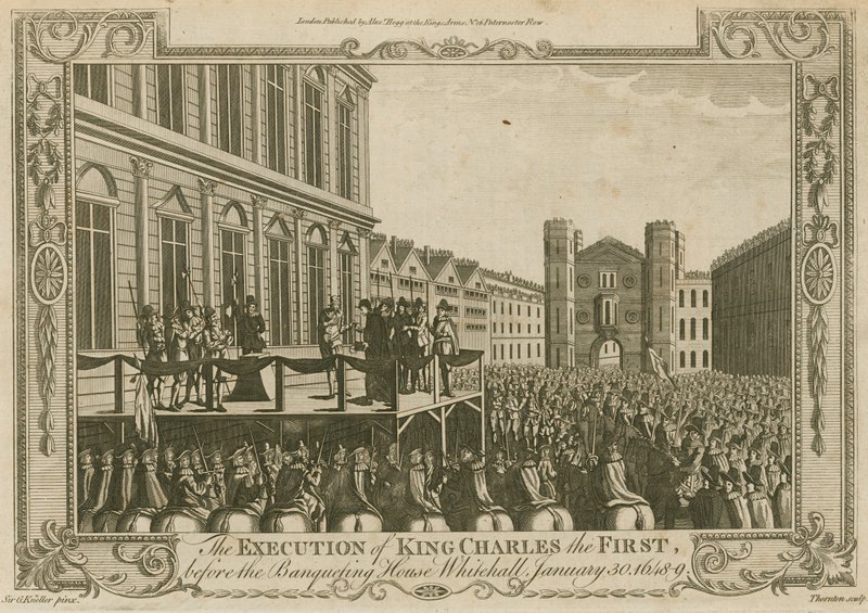 Kral I. Charles'ın Ziyafet Evi önünde infazı, Whitehall, 30 Ocak 1649 by Godfrey Kneller