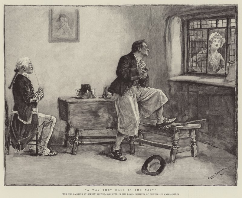 Donanmada sahip oldukları bir yol by Gordon Frederick Browne