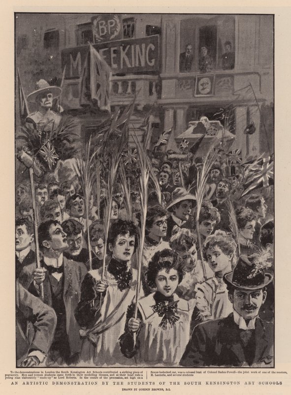 South Kensington Sanat Okulları Öğrencilerinden Sanatsal Bir Gösteri by Gordon Frederick Browne