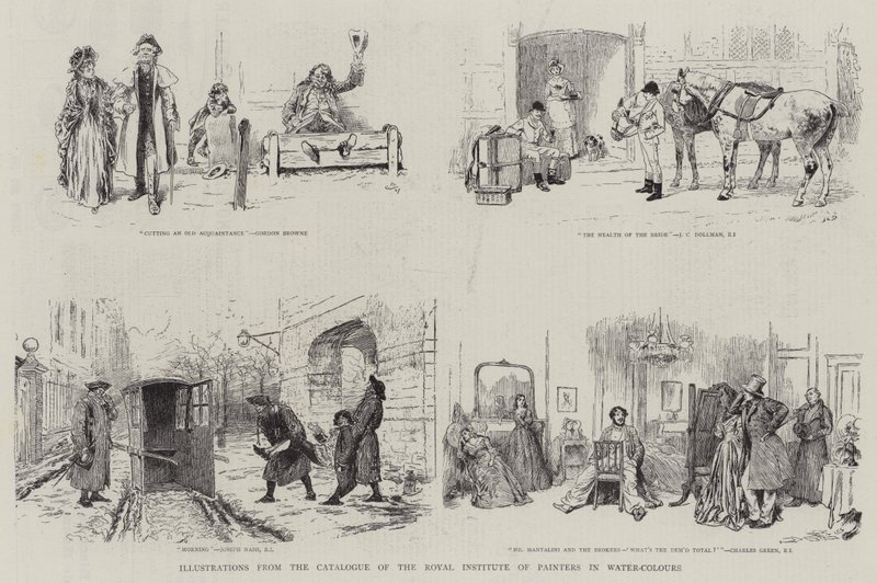 Sulu Boyalarda Kraliyet Ressamlar Enstitüsü Kataloğundan Çizimler by Gordon Frederick Browne