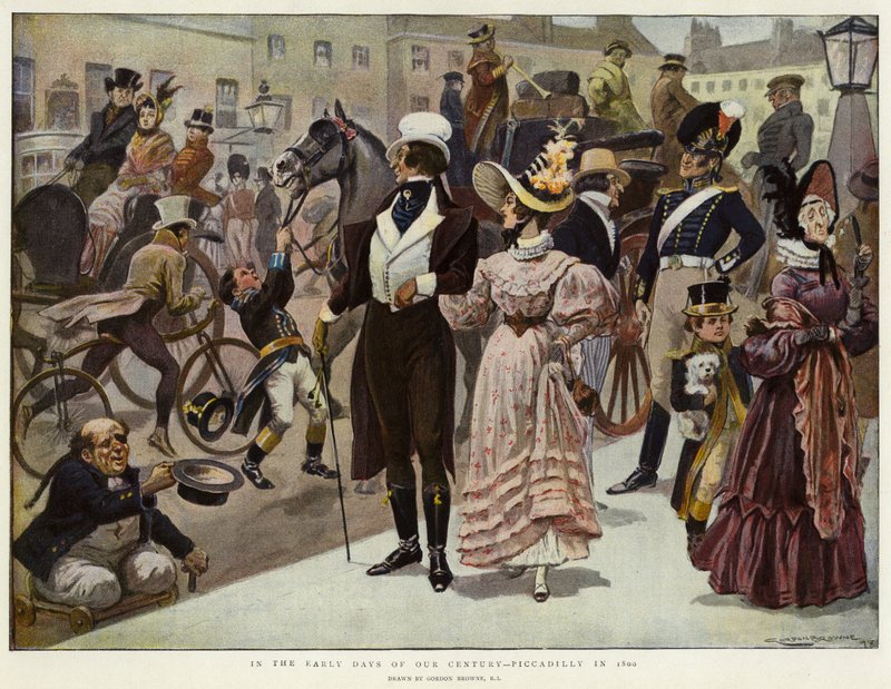 Yüzyılımızın İlk Günlerinde, 1800'de Piccadilly by Gordon Frederick Browne