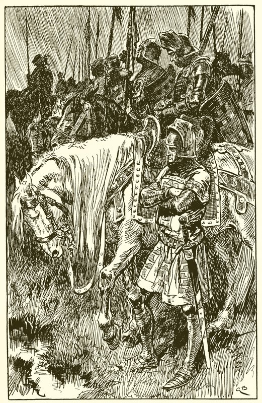 Agincourt savaşının sabahını bekleyen İngilizler by Gordon Frederick Browne