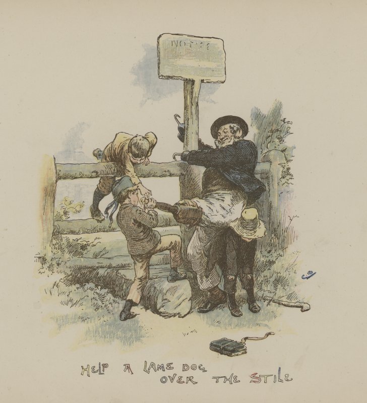 Topal Bir Köpeğe Stile Üzerinden Yardım Edin by Gordon Frederick Browne
