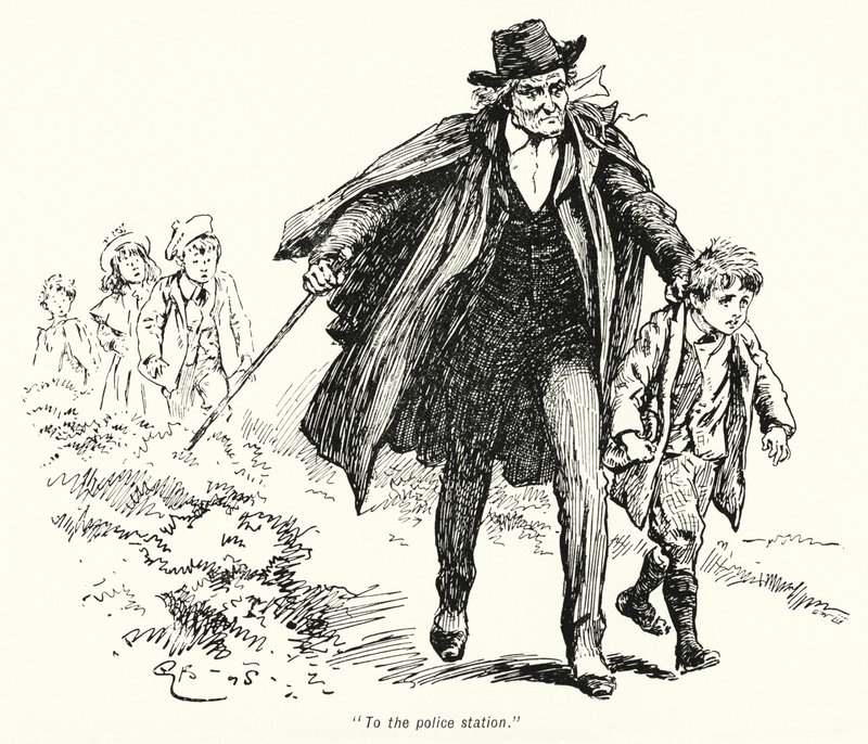 E Nesbit (lito) tarafından Hazine Arayanların Hikayesi için İllüstrasyon by Gordon Frederick Browne