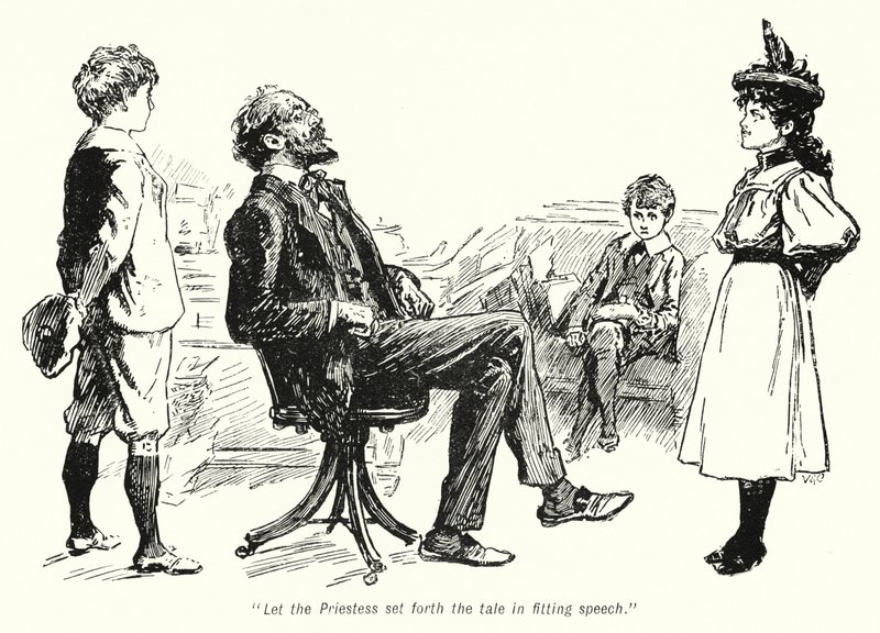 E Nesbit (lito) tarafından Hazine Arayanların Hikayesi için İllüstrasyon by Gordon Frederick Browne