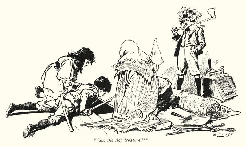E Nesbit (lito) tarafından Hazine Arayanların Hikayesi için İllüstrasyon by Gordon Frederick Browne