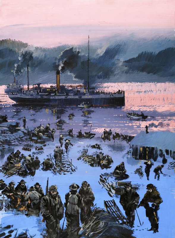 Klondike altına hücum için yola çıkarken by Graham Coton