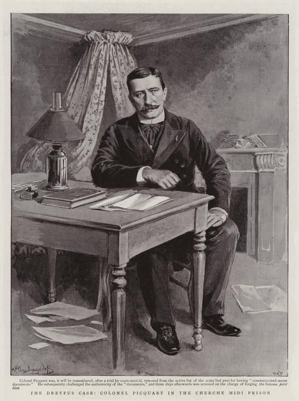 Dreyfus Davası, Albay Picquart Cherche Midi Hapishanesinde by Gribayedoff