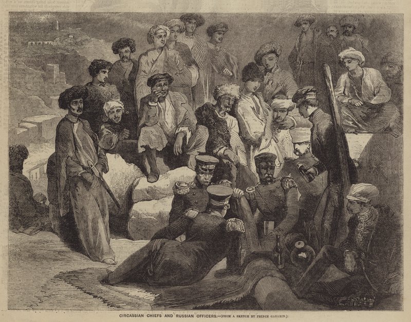 Çerkes Reisleri ve Rus Subaylar by Grigori Grigorevich Gagarin