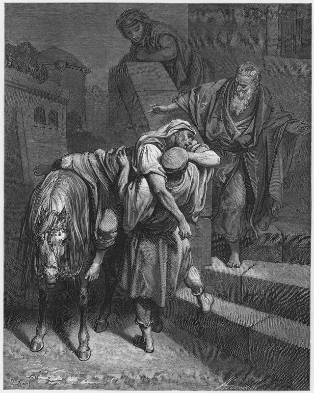 Gustave Dore İncil: İsa kalabalığa vaaz veriyor by Gustave Dore