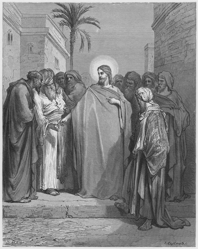 Gustave Dore İncil: Mesih ve Haraç Parası by Gustave Dore