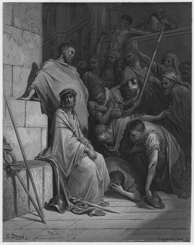 Gustave Dore Bible: Christ mocked  by Gustave Dore