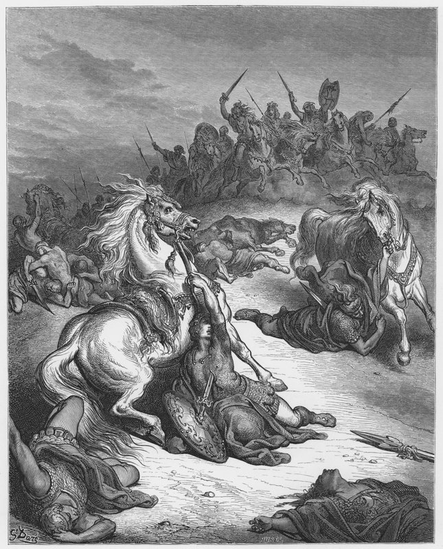 Gustave Dore Bible: Death of Saul  by Gustave Dore