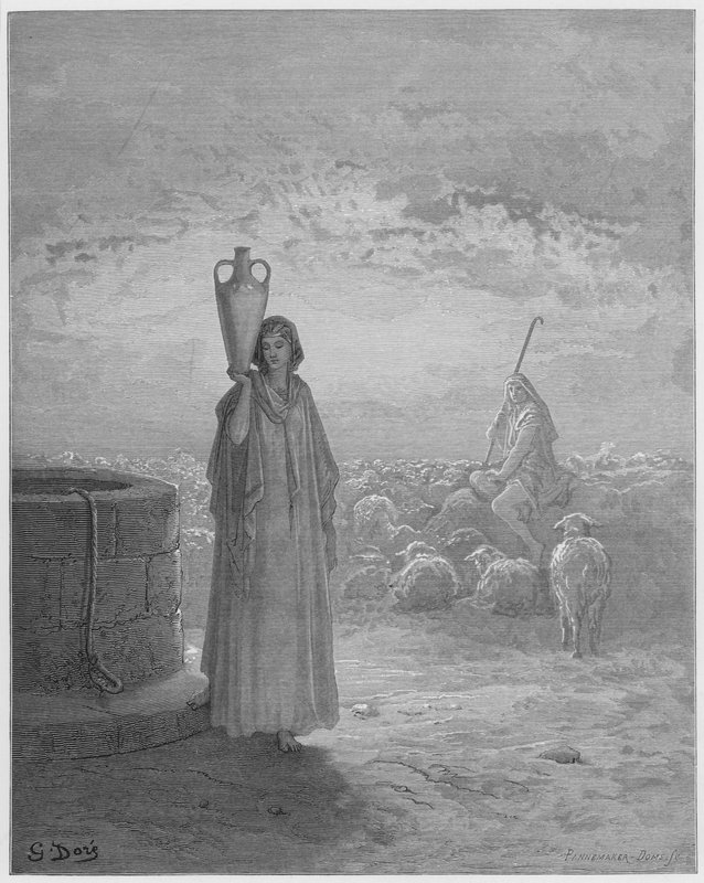Gustave Dore Bible: Jacob keeping Labans flocks  by Gustave Dore
