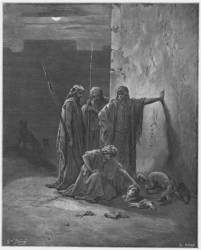 Gustave Dore Bible: Skrýtnar þjóðir sem ljón Samaríu hafa drepið by Gustave Dore