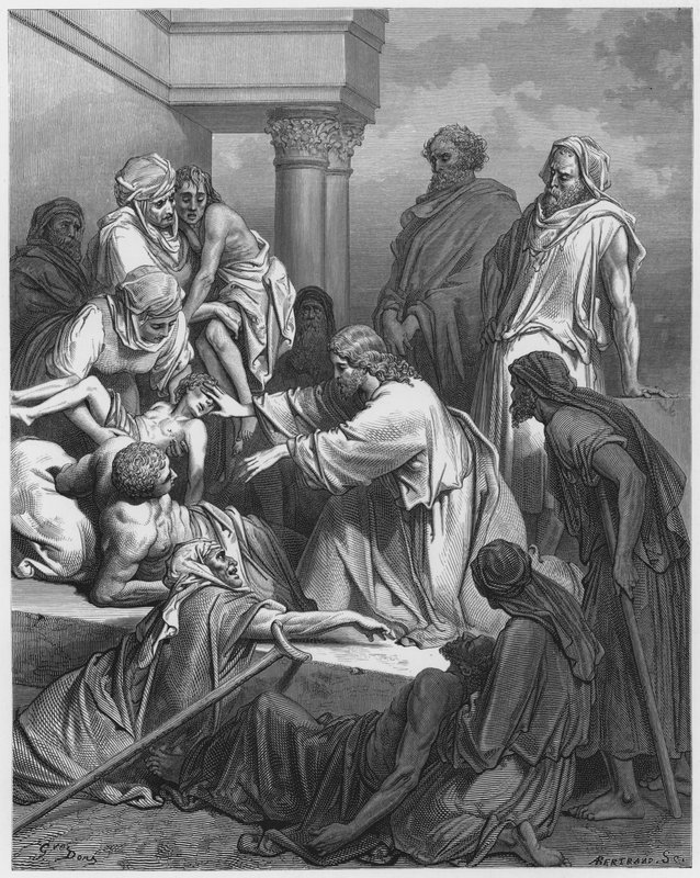 Gustave Dore Biblían: Innkoma Jesú í Jerúsalem by Gustave Dore