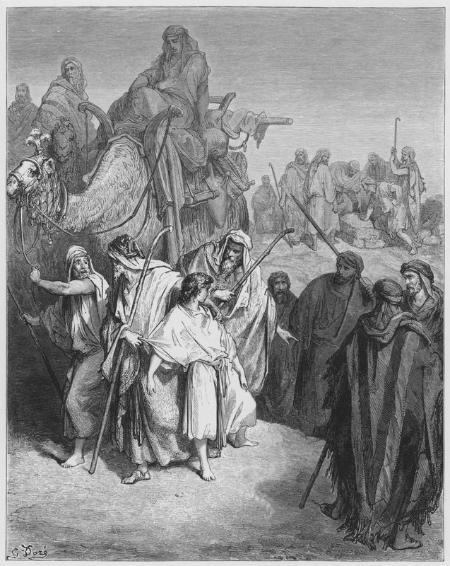 Gustave Dore Bible: Joseph sold by his brethren  by Gustave Dore