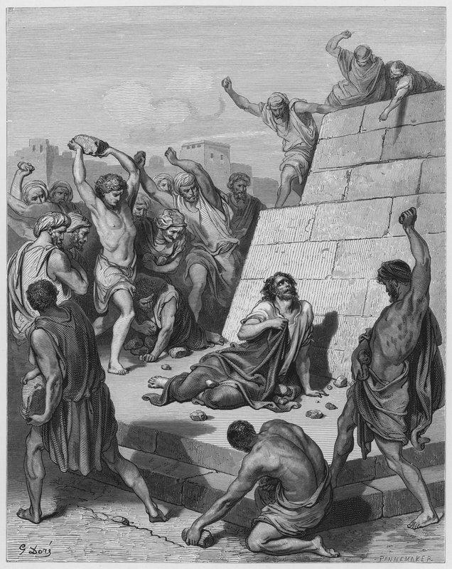 Gustave Dore Bible: Martyrdom of S Stephen  by Gustave Dore
