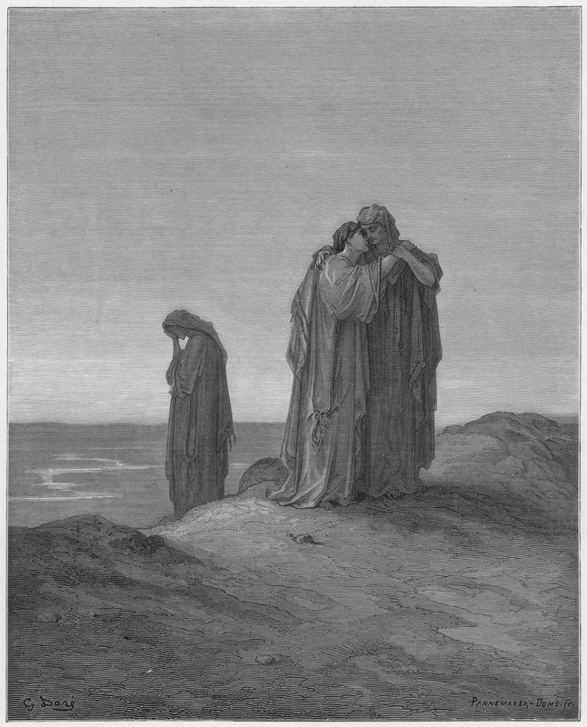 Gustave Dore Bible: Naomi and her daughter-in-law  by Gustave Dore