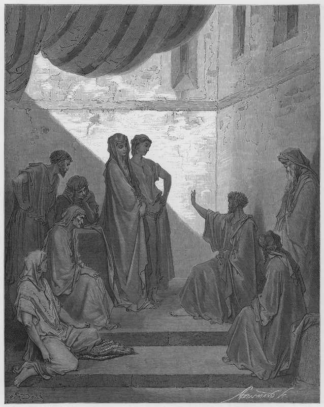 Gustave Dore Bible: S Peter in the house of Cornelius  by Gustave Dore