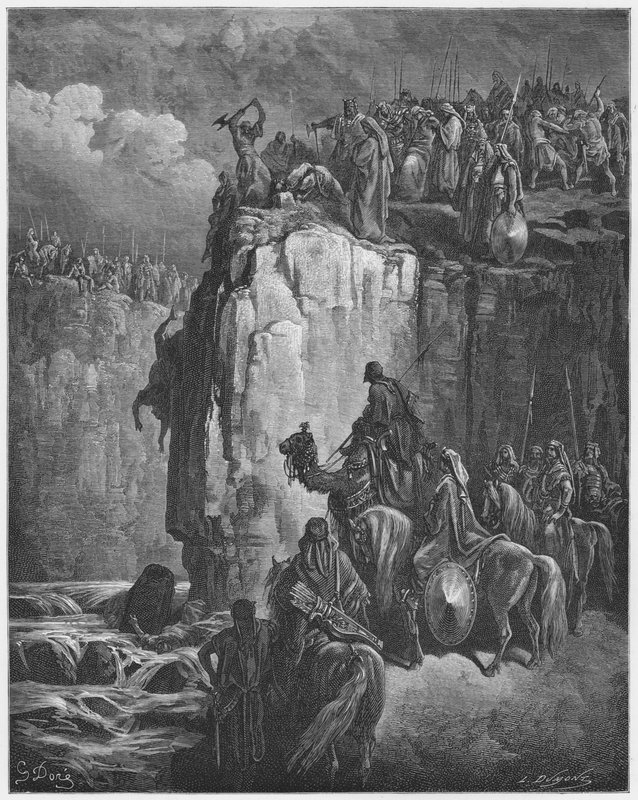 Gustave Dore Biblían: Dauði Akabs by Gustave Dore