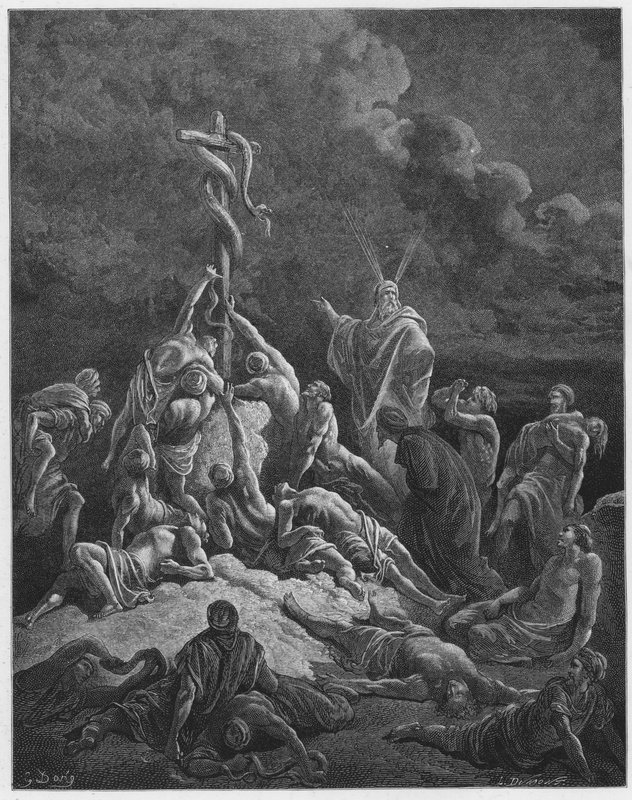 Gustave Dore Bible: The brazen serpent  by Gustave Dore