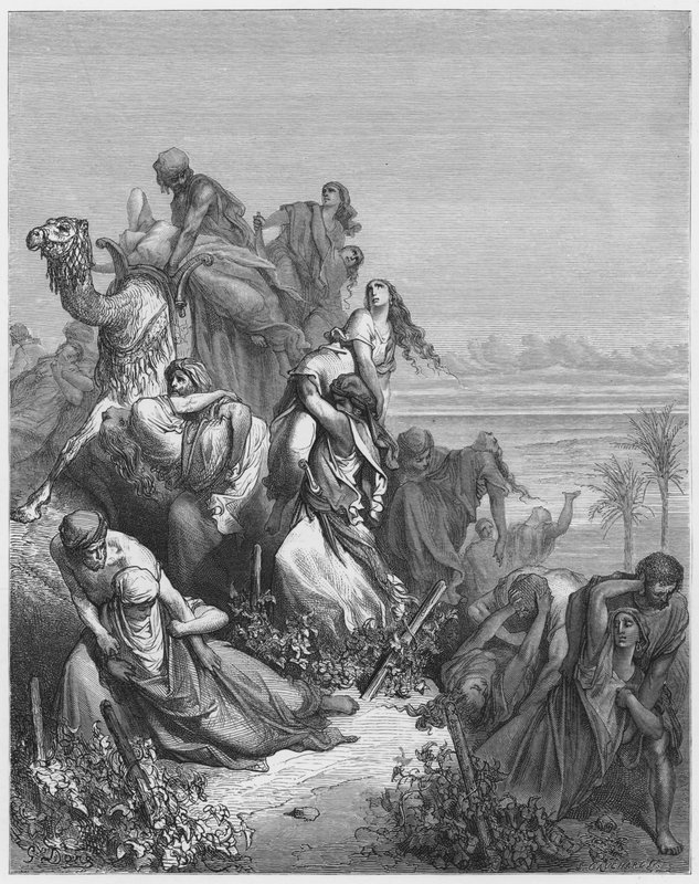 Gustave Dore İncil: Naomi ve gelini by Gustave Dore