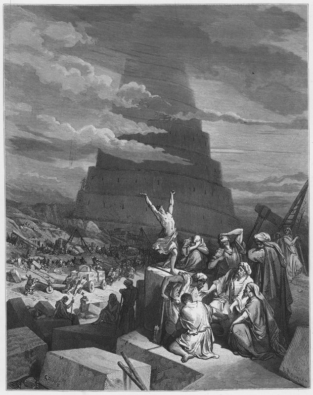 Gustave Dore Bible: The confusion of tongues  by Gustave Dore