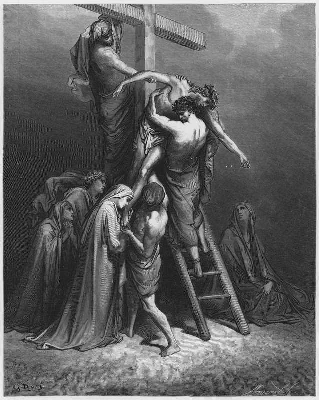 Gustave Dore Bible: The descent from the Cross  by Gustave Dore
