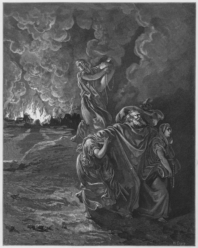 Gustave Dore Bible: The flight of Lot  by Gustave Dore