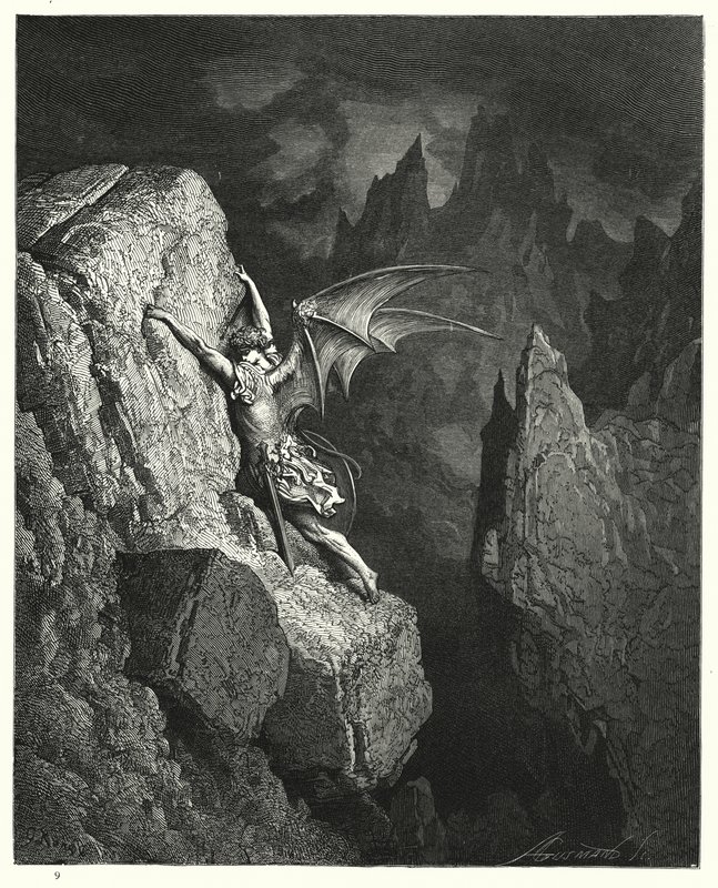 Illustration by Gustave Dore for Miltons Paradise Lost, Book II, lines 949, 950  by Gustave Dore