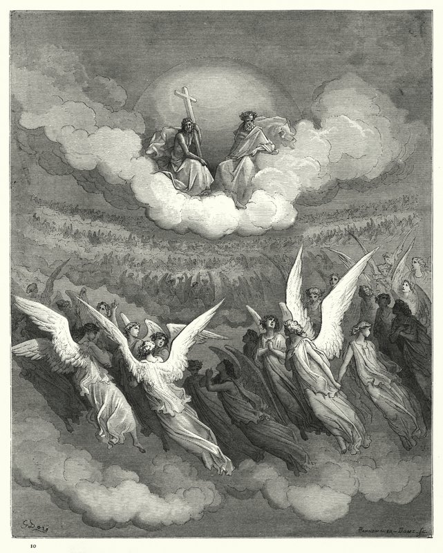 Illustration by Gustave Dore for Miltons Paradise Lost, Book III, 347-349  by Gustave Dore