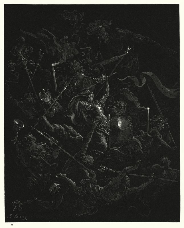 Illustration by Gustave Dore for Miltons Paradise Lost, Book III, lines 473, 474  by Gustave Dore