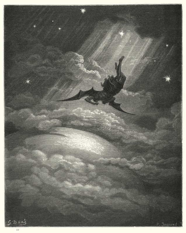 Illustration by Gustave Dore for Miltons Paradise Lost, Book III, 739-741  by Gustave Dore