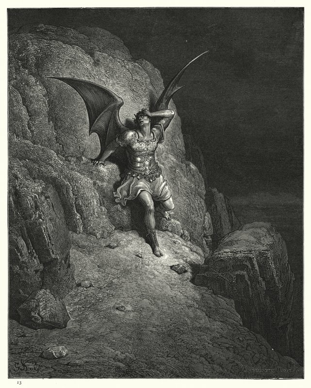 Myndskreyting eftir Gustave Dore fyrir Miltons Paradise Lost, III bók, 739-741 turki by Gustave Dore