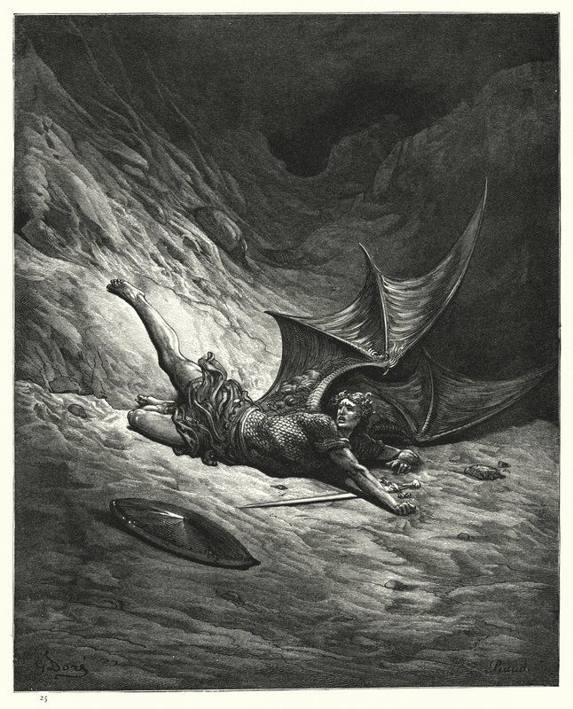 St George og St Michael by Gustave Dore