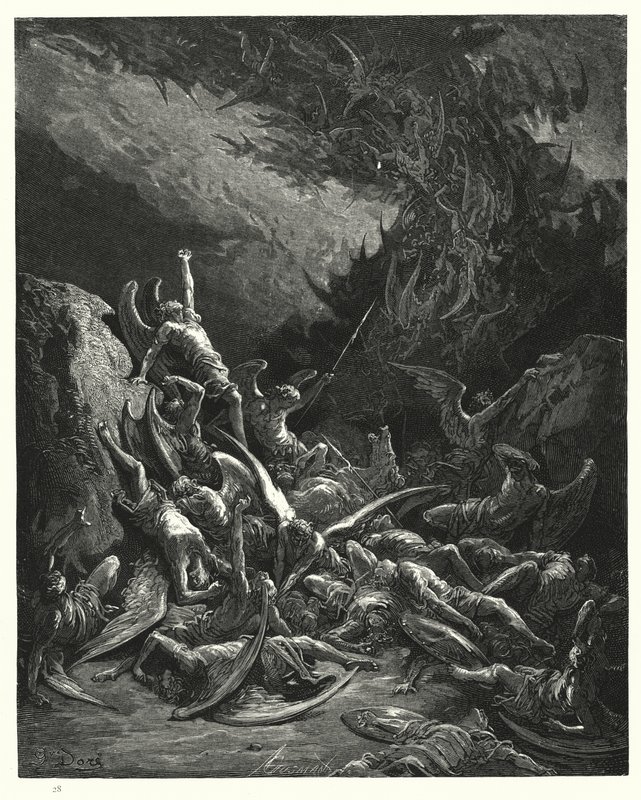 Miltons Paradise Lost için Gustave Dore