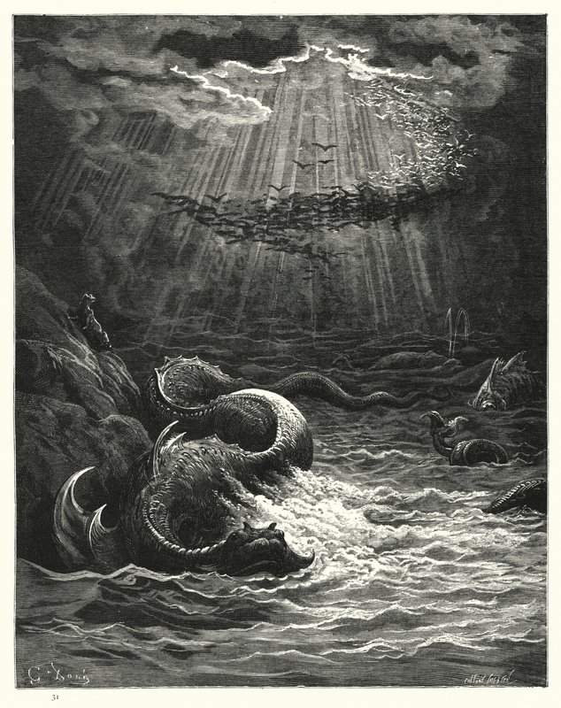 Miltons Paradise Lost için Gustave Dore