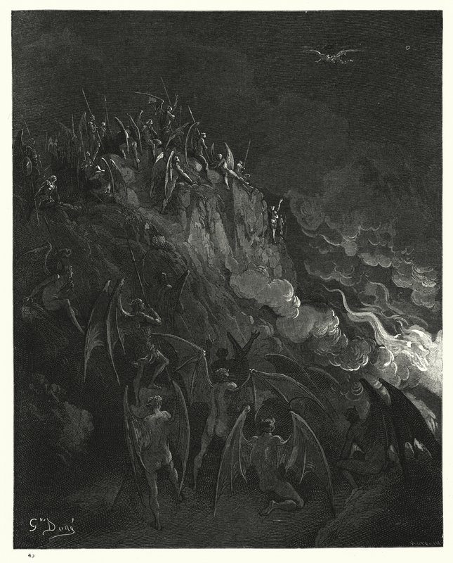 Illustration by Gustave Dore for Miltons Paradise Lost, Book X, lines 439-441  by Gustave Dore