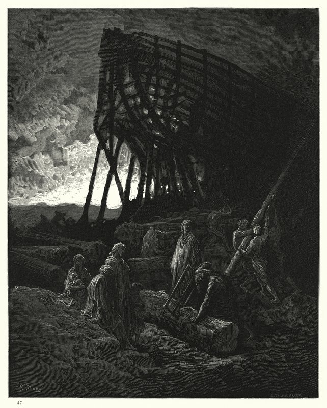 Illustration by Gustave Dore for Miltons Paradise Lost, Book XI, line 729  by Gustave Dore