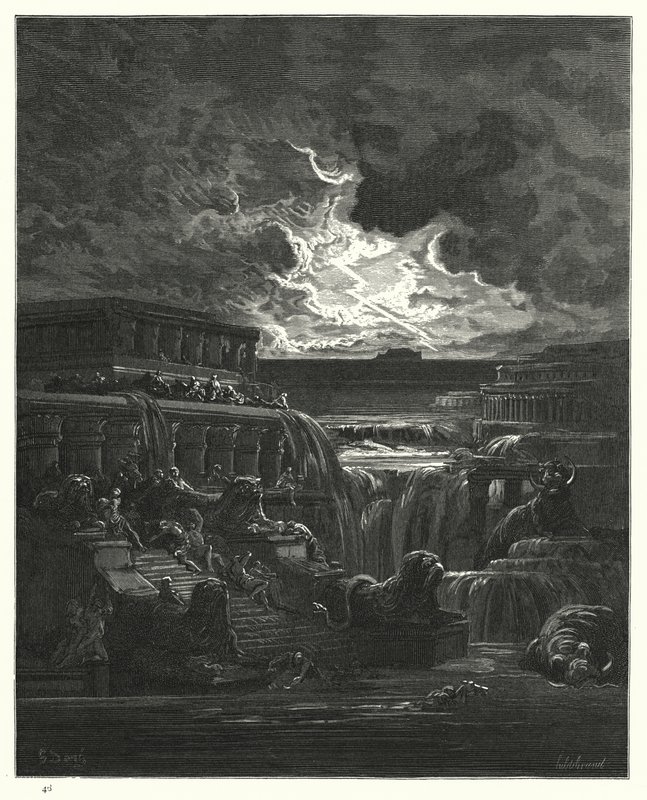 Illustration by Gustave Dore for Miltons Paradise Lost, Book XI, lines 747-749  by Gustave Dore