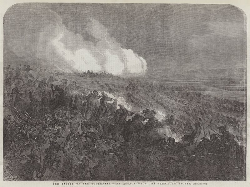 Çernaya Muharebesi, Sardunya Kazısına Saldırı by Gustave Dore